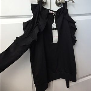 NEW Black cold shoulder shirt